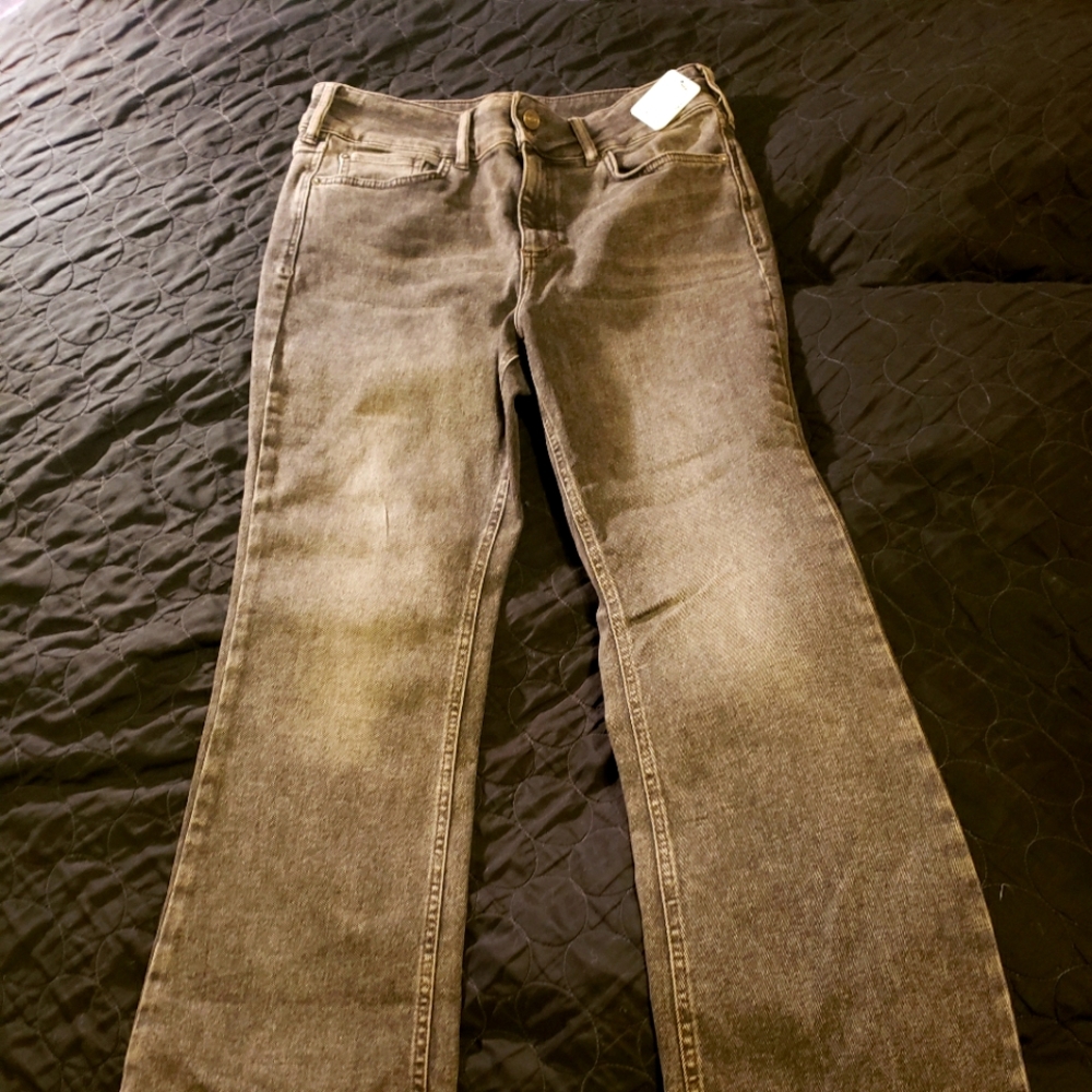 Free People jeans size 32 short. Black. Wide leg.